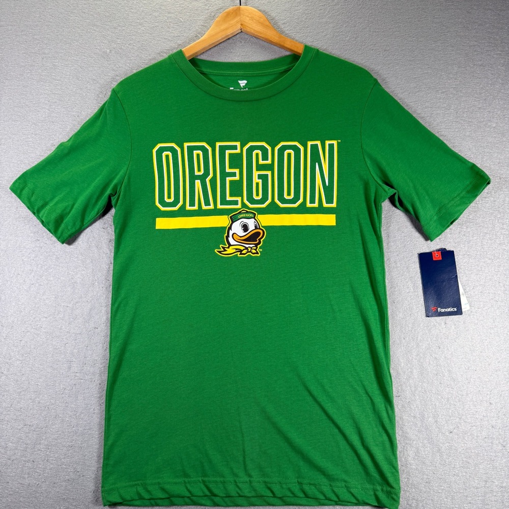 Fanatics Oregon Ducks Mens Small Green Short Sleeve T Shirt Donald Duck Logo NEW